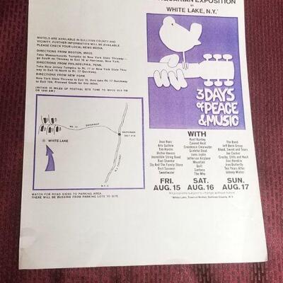 Flyer poster for Woodstock