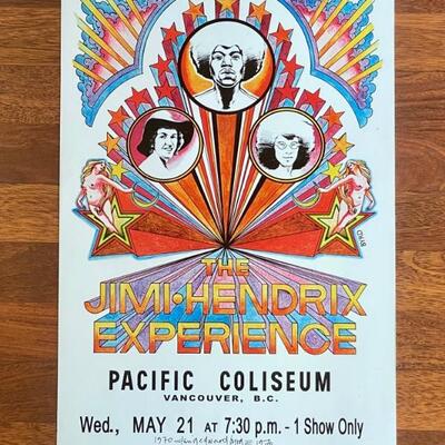 Jimi Hendrix Experience Poster In Vancouver  

