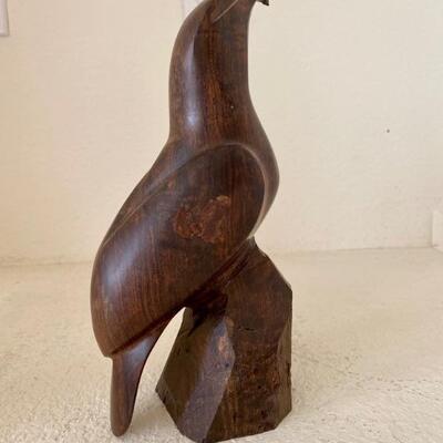 Wooden hand carved bird 