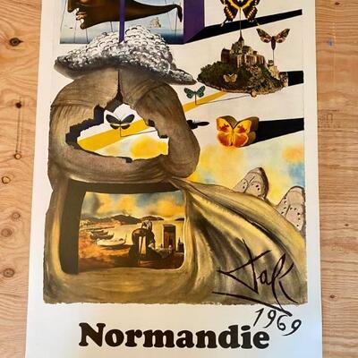 Normandie Travel Poster By Salvador Dali 
