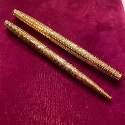 Set of Gold Parker Pens