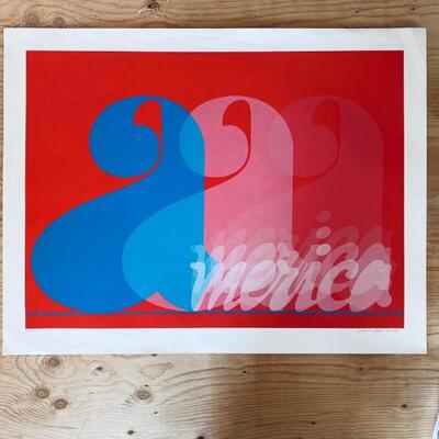 Limited Edition Jack Brusca America Lithograph 
