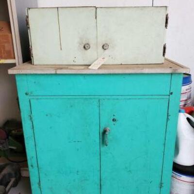 #2132 â€¢ (2) Storage Cabinets Small Cabinet Measures Approx: 23