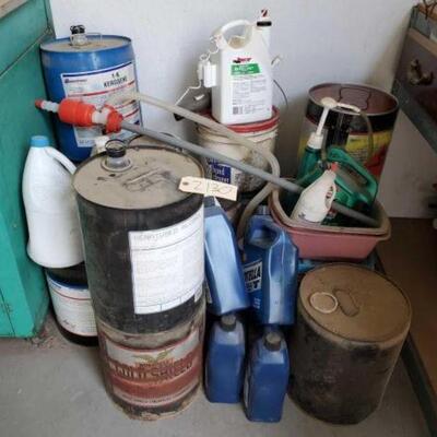 #2130 â€¢ Cleaning Products, Motor Oil and More Includes Denatured Alcohol, Castor Motor Oil, Clorox, Rodent Repelent, 1-K Kerosene and More