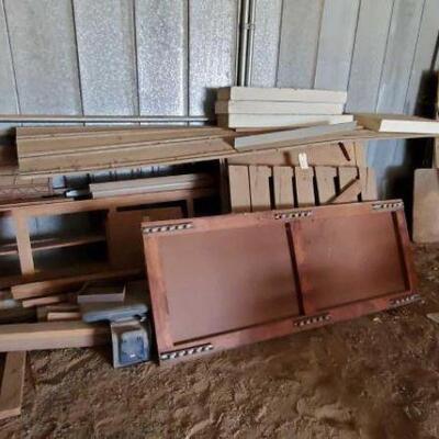 #1306 â€¢ Assortment of Wood and Metal Scraps, Barrel and More
