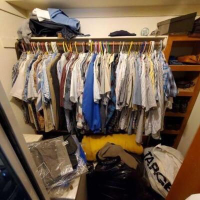 #5728 â€¢ Cabinets, Mens Clothing, Shoes, and More Cabinets, Mens Clothing, Shoes, and More. 