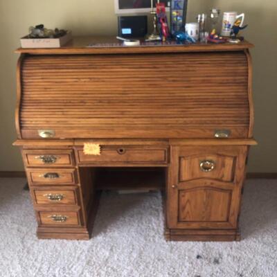 Oak Roll Top Desk