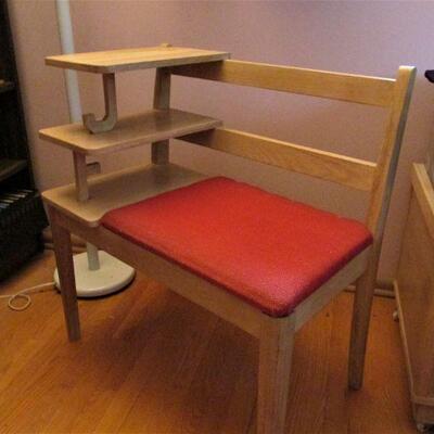 1950s telephone bench