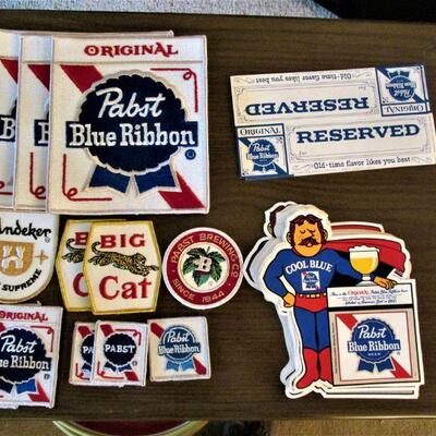 Pabst stickers and patches