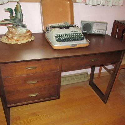 Handsome mid-century walnut desk