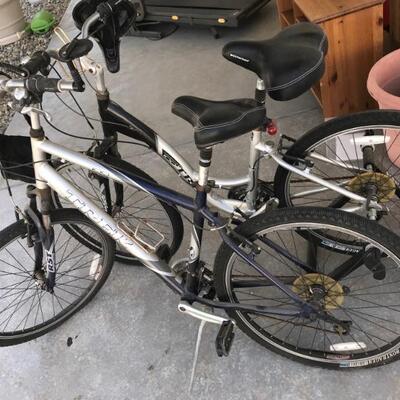 Stationary and regular bike $50 each 