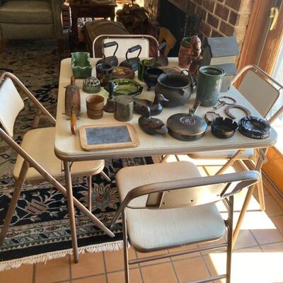 Samsonite â€¢ MCM â€¢ Card Table & Four Chairs â€¢ 105 US 