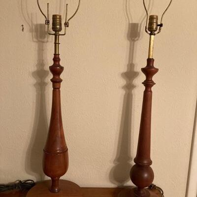 Berea  College â€¢ Turned Maple â€¢ Lamps â€¢ (24â€h wood bases) â€¢ 165 US (each)