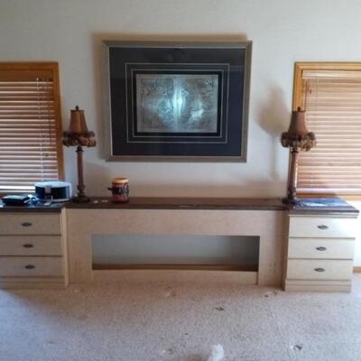 Headboard and nightstand $65