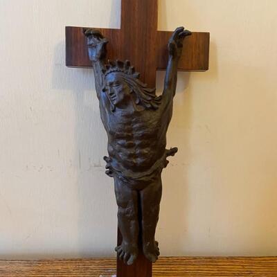 Kahlil Gibran Bronze Crucifix 
