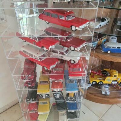 another display case and cars