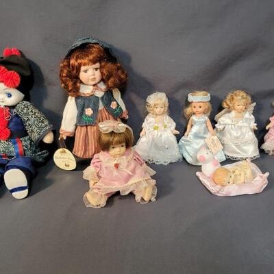 8) Selection of Porcelain Dolls
