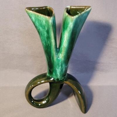 Terra Cotta Clay Potter Double Bud Vase