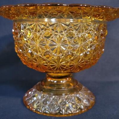 Vintage Wright Glass L.G. Daisy & Button Bowl