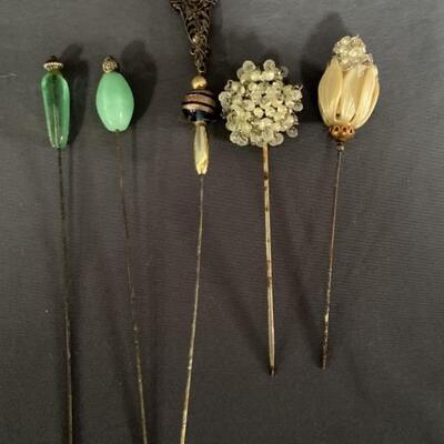 (5) Antique Hat Pins