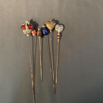 (6) Antique Hat Pins