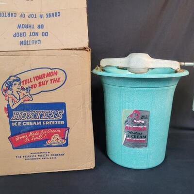 Vintage Ice Cream Freezer by Hostess, Original Box