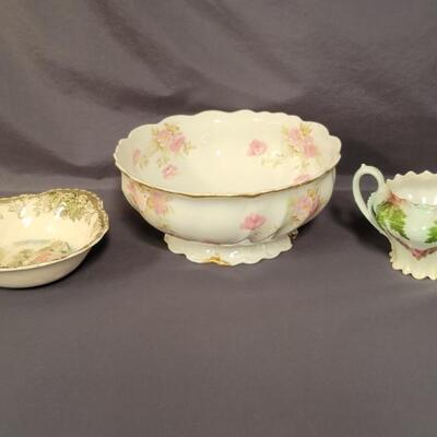 (3) Highly Valued China Pieces: 1- Limoges Bowl