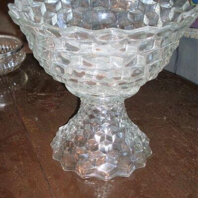 FOSTORIA PUNCH BOWL AND STAND