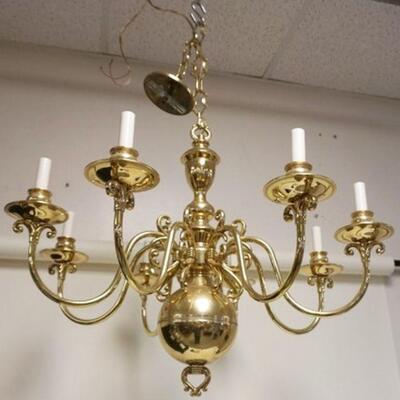 1142	COLONIAL REPRODUCTION BRASS HANGING FIXTURE
