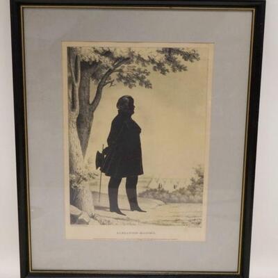 1195	FRAMED SILHOETTE ALEXANDER MACOME FROM LIFE BY WM. H. BROWN, BY KELLOG APP. 17 1/2 IN X 21 1/4 IN 

