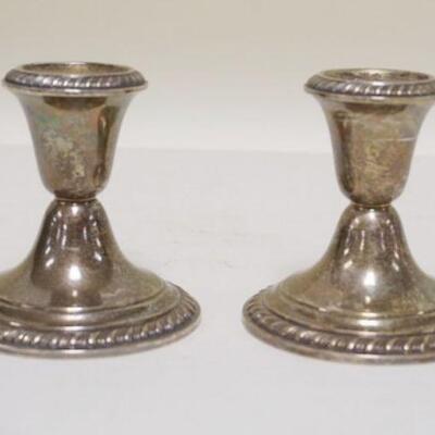 1093	PAIR OF GORHAM STERLING SILVER CANDLESTICKS, WEIGHTED
