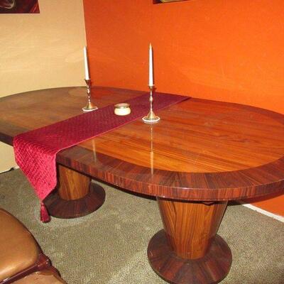 CONTEMPORARY MODERN WOOD DINING ROOM TABLE 80” X 44” X 30” WITH AN EXTRA LEAF 21” NEVER USED!