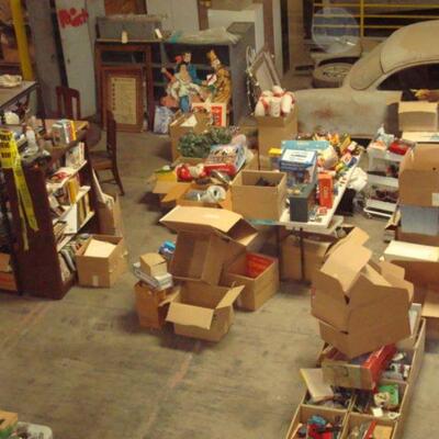 aerial view of the Christmas items