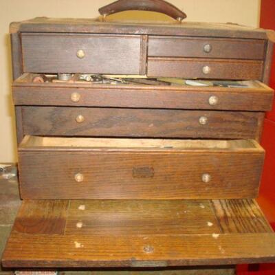 wooden tools box