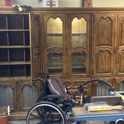 Large vanity cabinet, wheelchair