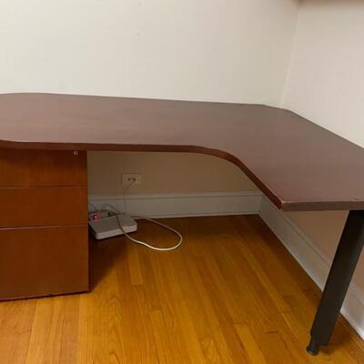 MCM corner, modified kidney shaped desk