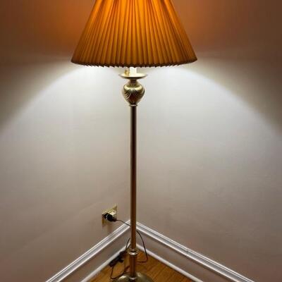 Heavy brass floor lamp