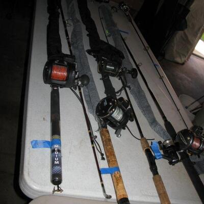 Fresh water and deep sea fishing rods ,reels