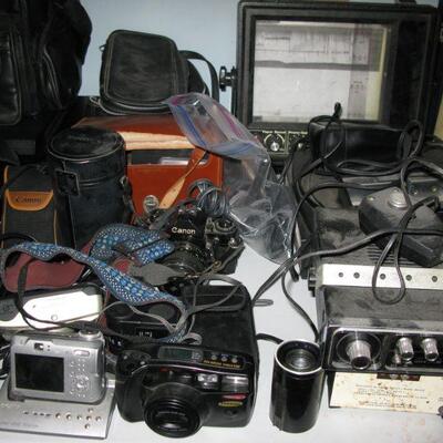 Radios, cameras, turntables