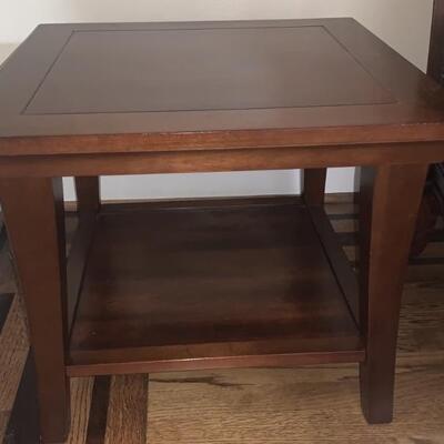 1 of 2 Contemporary Wooden End Table