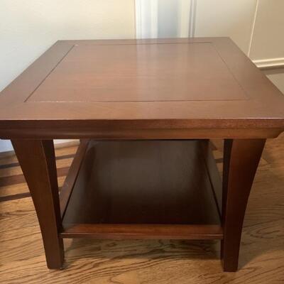 2 of 2 Contemporary Wooden End Table