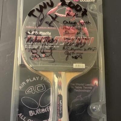 Autographed Ping Pong Paddle Case, Includes Paddle