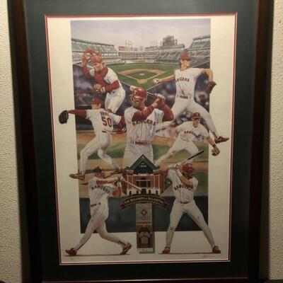 Framed Signed Texas Rangers Limited Edition