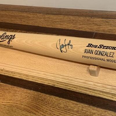 Juan Gonzalez Autographed Rawlings Big Stick