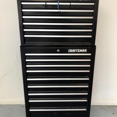 Black Craftsman Stackable Tool Chest on Casters