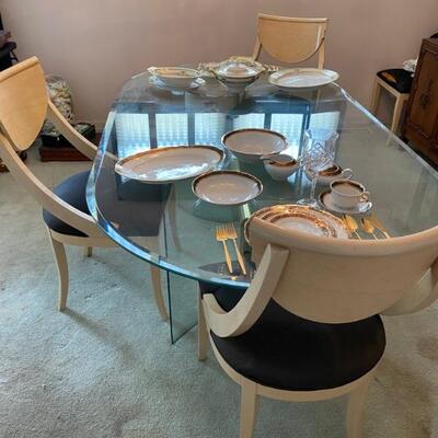 Ello Furniture, Beveled Glass Dining Table