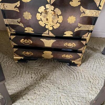 Chinese Chionserie Brass Storage Chest 