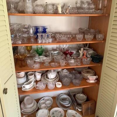 Antique glassware, all recently washed