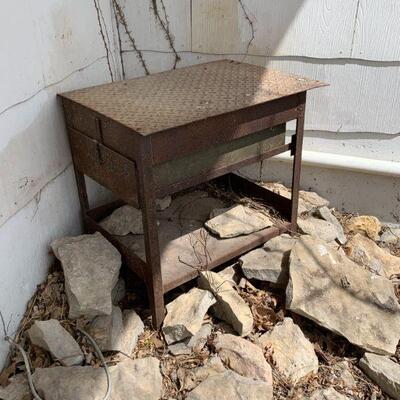 Old cast iron table