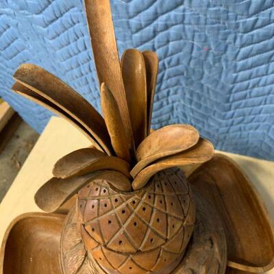 Hawaii tiki wooden lazy Suzy / appetizer server